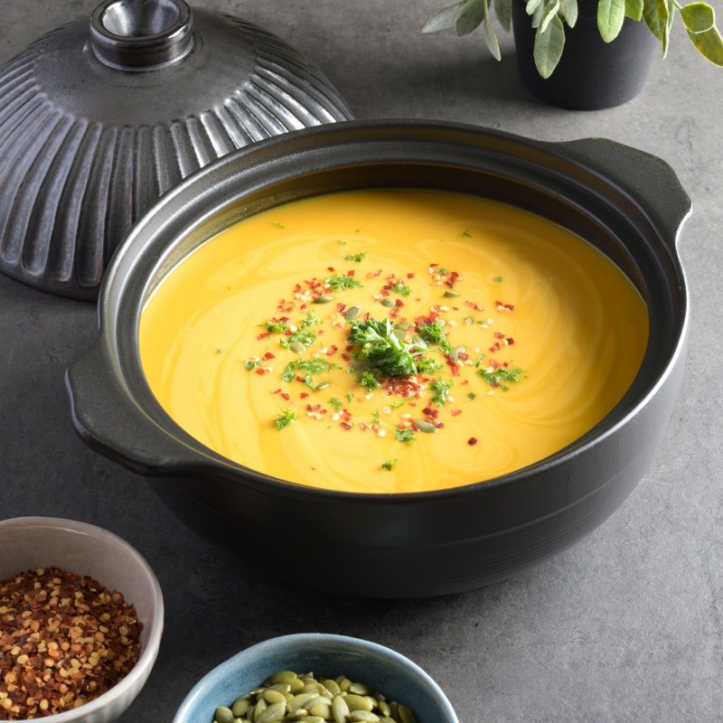 Cravings By Chrissy Teigen 2.5 qt. Non-Stick Stoneware Stainless Steel Soup Pot