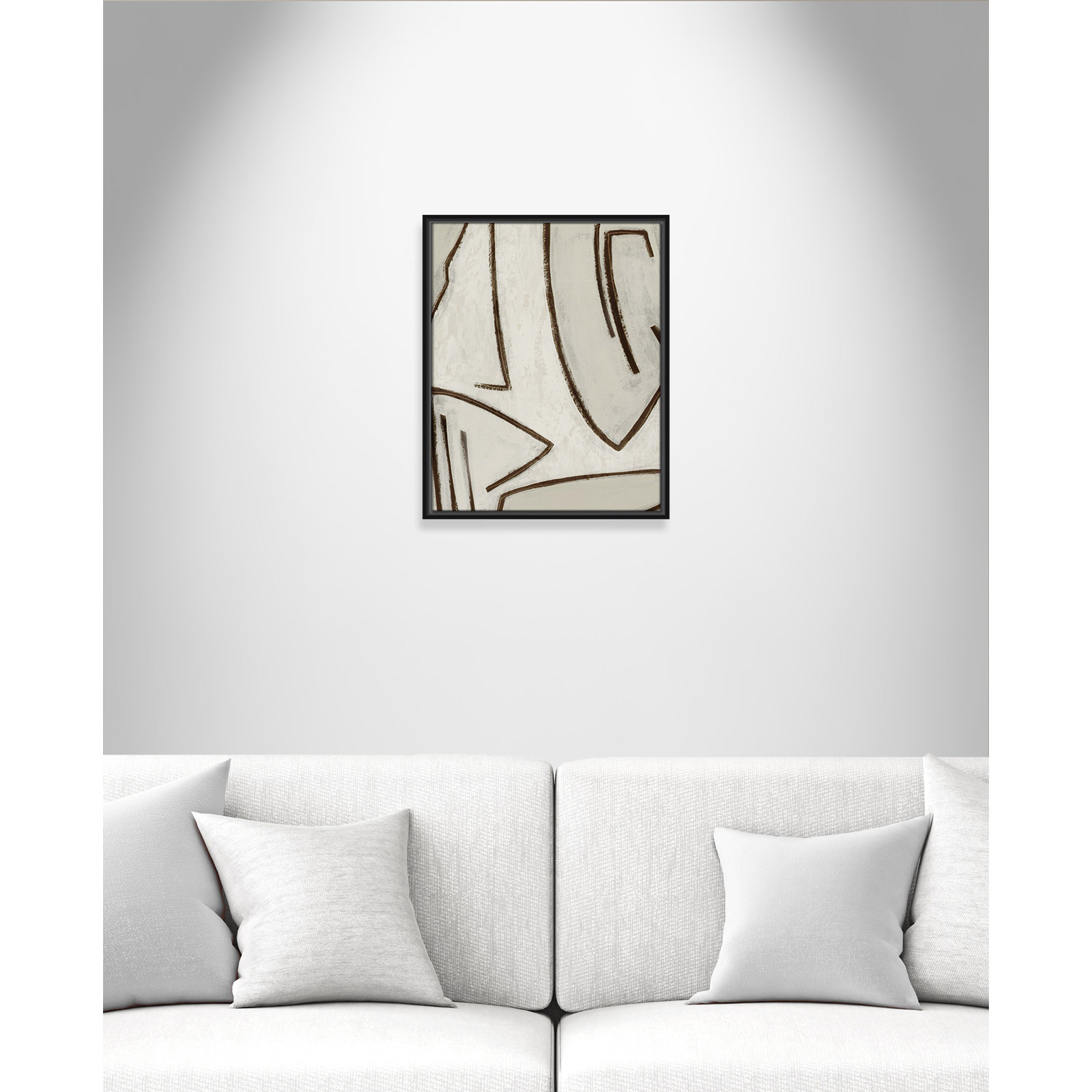 Line Work II, Black,  17.5" W x 21.5" H