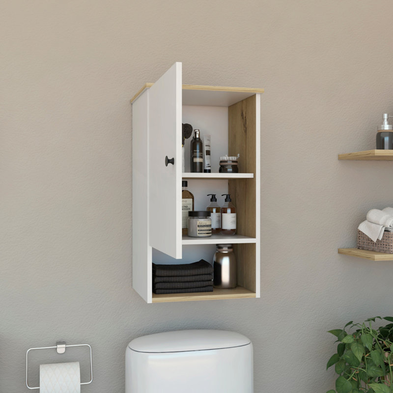 Armoire à pharmacie St. Angelo, deux tablettes internes, une porte, une tablette, Multi-couleur