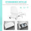 Chaise longue sur roulettes Outsunny