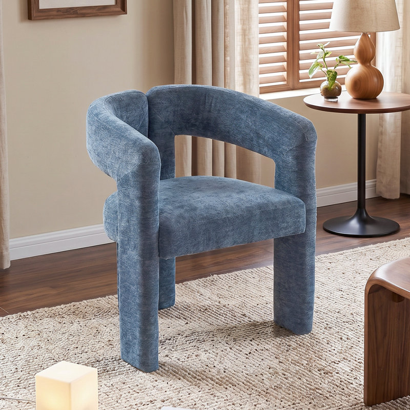 Upholstered Armchair, Blue