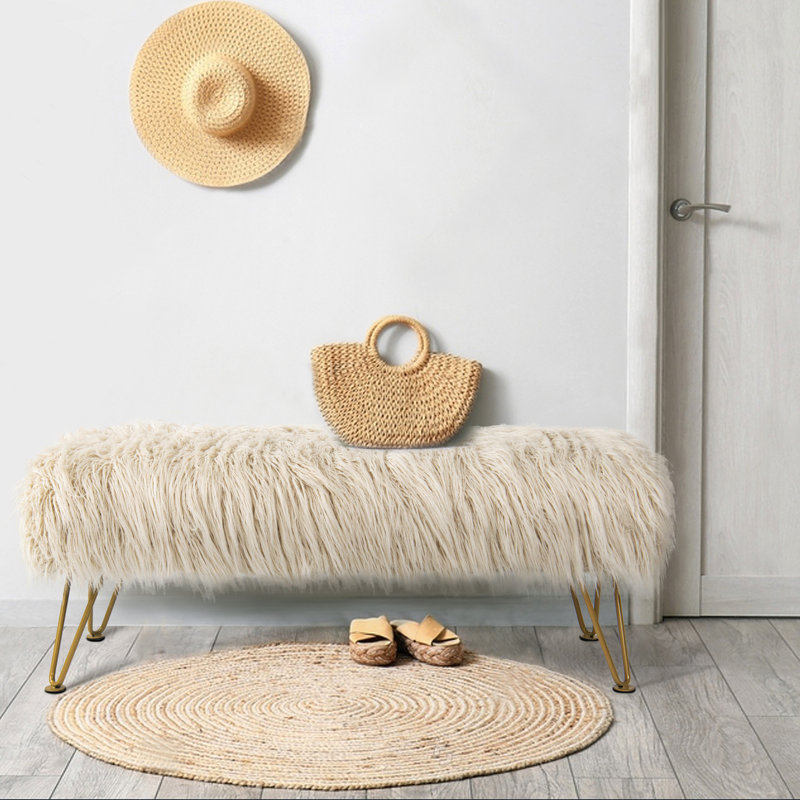 Gwyneira Upholstered Ottoman, Oatmeal