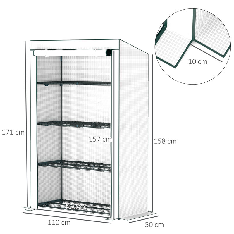 4 Ft W x 2 Ft D Mini Greenhouse