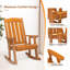 Chaise berçante en bois de sapin à dossier vertical pour enfants