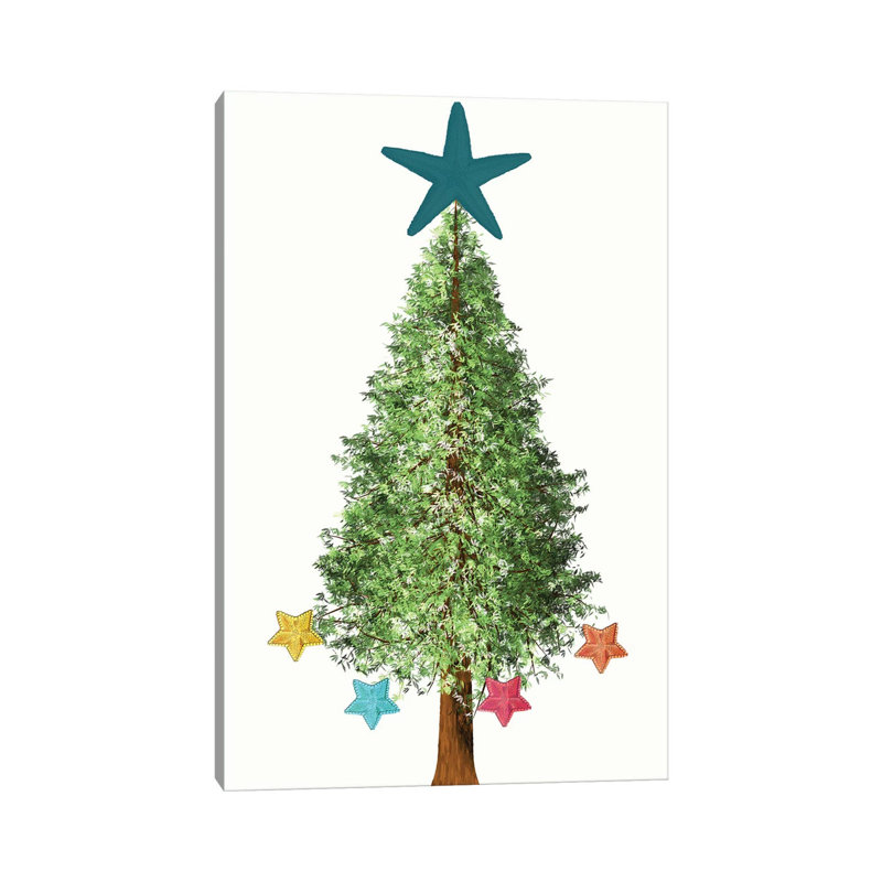 Coastal Christmas 1 Piece Wrapped Canvas Wall Art, 20.32 cm H x 30.48 cm W