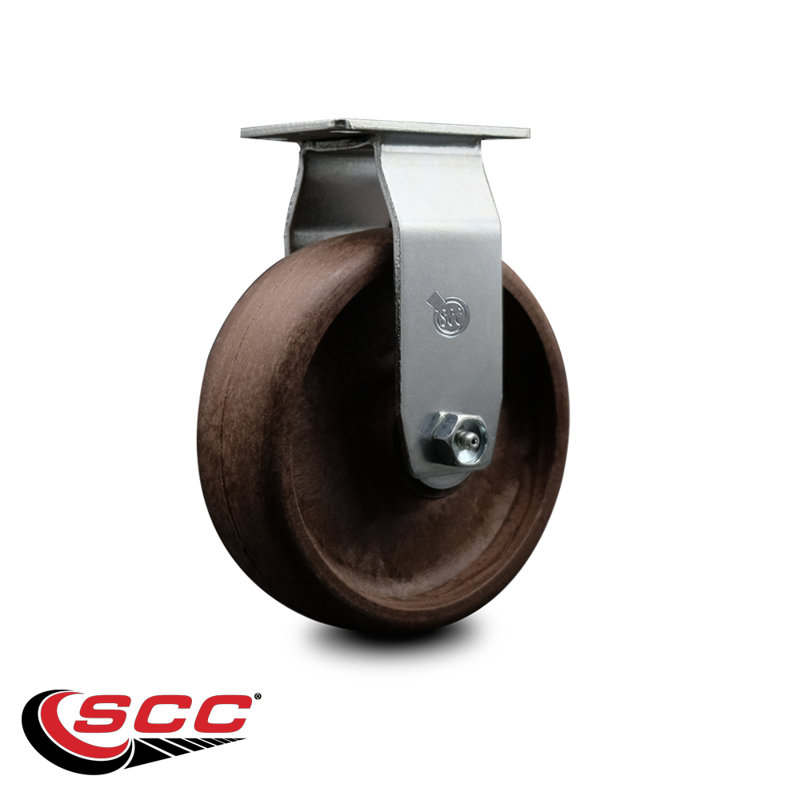 6 Inch High Temp Glass Filled Nylon Wheel Rigid Caster with Bronze Bearing SCC|SCC-20R620-GFNBZHT