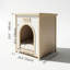 Scandinavian-Style Solid Pet House For Small Pets, 21 Function Side Table, Yellow, American Casual Design