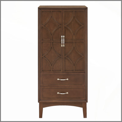 Armoire de rangement pour garde-manger de 53,5 po de hauteur, buffet moderne Mid-Century, armoire de rangement rétro avec portes et tiroirs pour le hall d'entrée, le salon, la cuisine, le garage, blanc antique