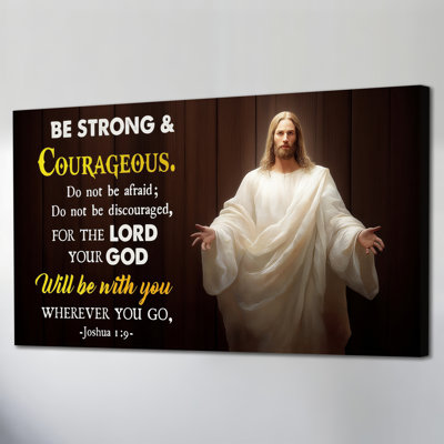 Christian Canvas Wall Art - Jesus Painting Wall Decor, Inspirational Pictures of Jesus Artwork for Home Decoration, Faith-Based Promises Wall Art, Fra