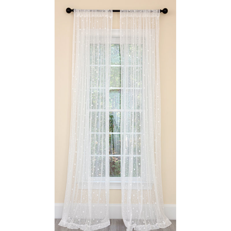 Borba Sheer Curtain Single Panel, 54" W x 108" L