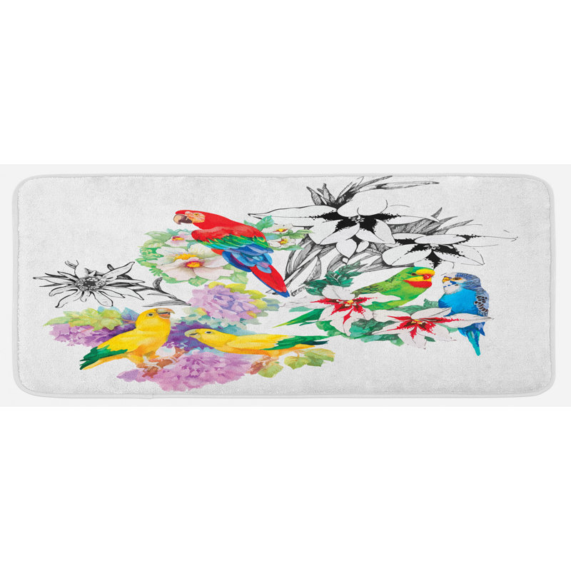 Tapis de cuisine perroquet