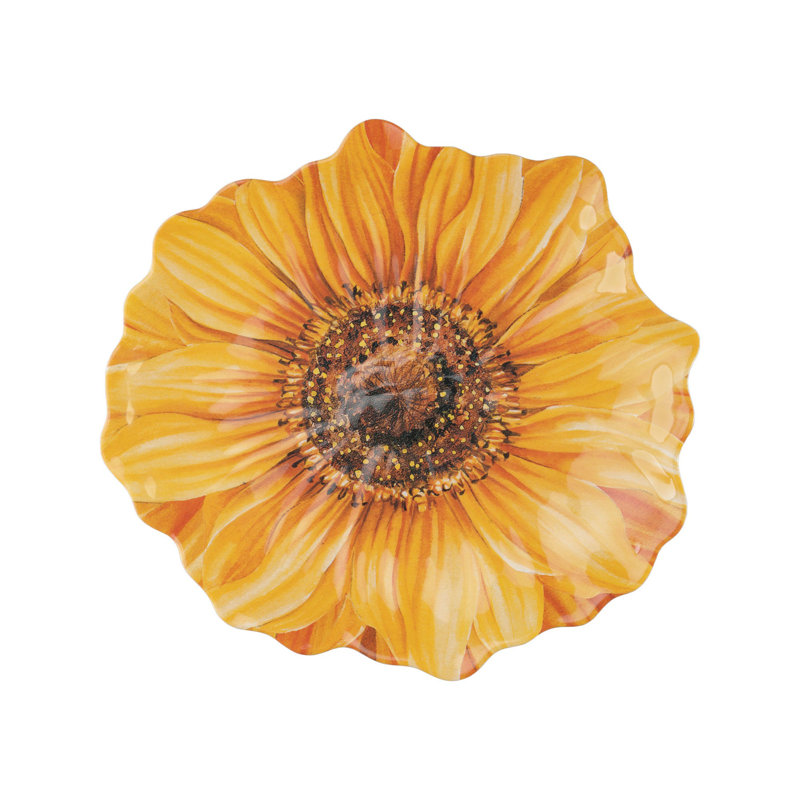 Sunflower, 7 1/2" Melamine Plate S12