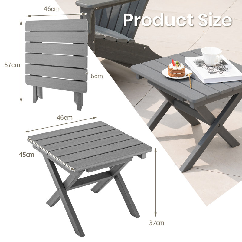 Naudia Cross Legs End Table, Grey