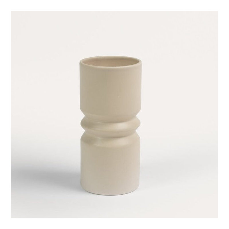 Nellija Ceramic / Porcelain Table Vase, Neutral, 20" H x 9" W x 9" D