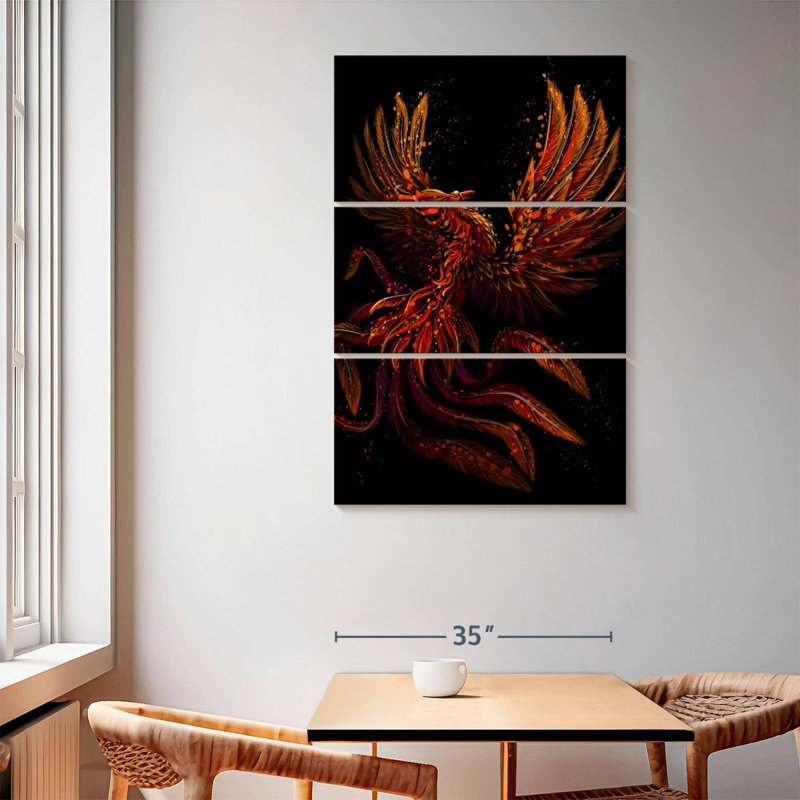 Brampt Mystical Phoenix, 65" H x 42" W