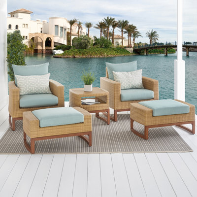 Tullio 2 - Person Patio Conversation Sets with Sunbrella® Cushions