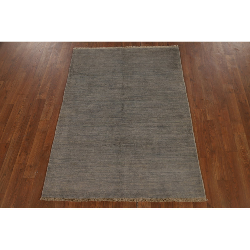 Tapis rayé gris Gabbeh 3 x 5