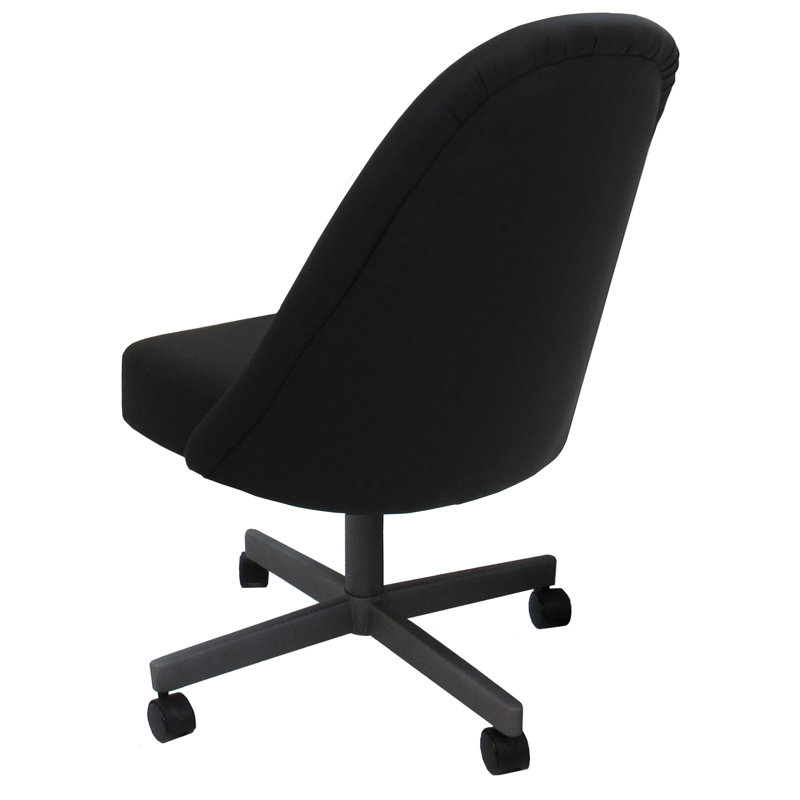 Chaise d'appoint rembourré, gris, Vinyle noir