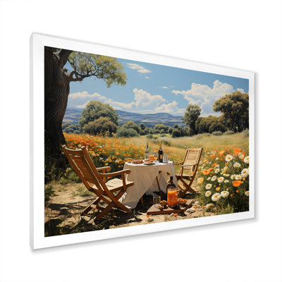 Joyeux rassemblement de pique-niques pour deux - pique-nique, art mural, impressions sur toile