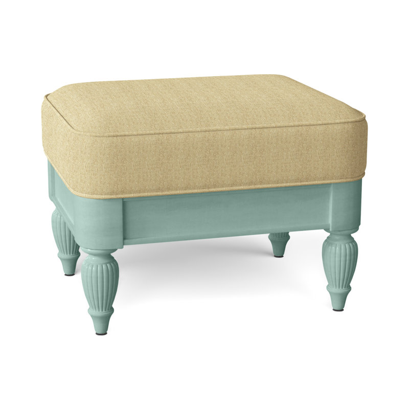 Grand View Ottoman, Greystone Finish, Beige Sugar Performance; 0863-93