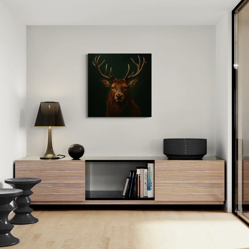 Majestic Stag Wall Art - Canvas Framed Print, 97 cm H x 97 cm W