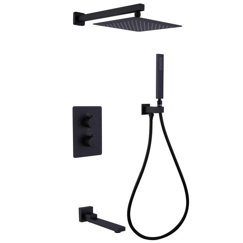 All-In-One Kit with Rough in-Valve, Black