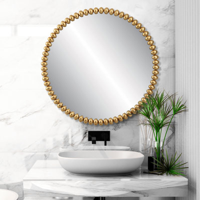 Herb Metal Round Wall Mirror