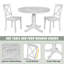 Ensemble de table à manger et de chaises 5 pièces pour 4 personnes, table de cuisine en bois massif avec 4 chaises-910380003-910379549