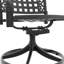 L'ensemble de salle à manger toutes saisons en fonte d'aluminium comprend 4 chaises pivotantes et une table rectangulaire avec une structure noire (même référence: W1710S00464)-313643443