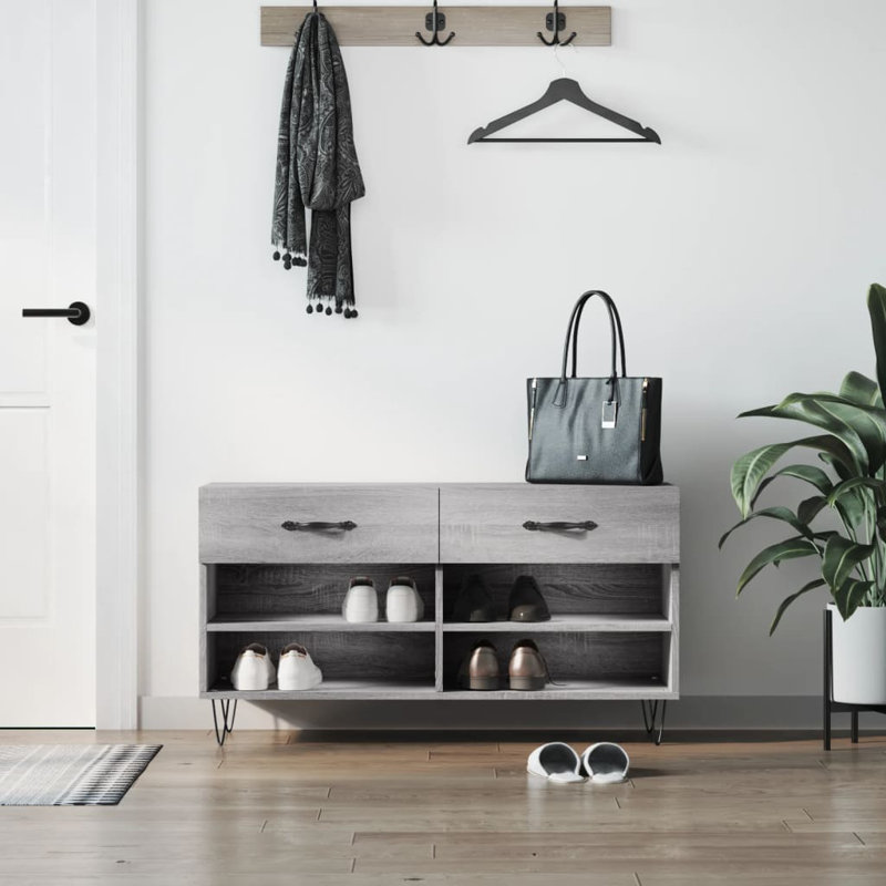 Mikiso Storage Bench, Grey Sonoma