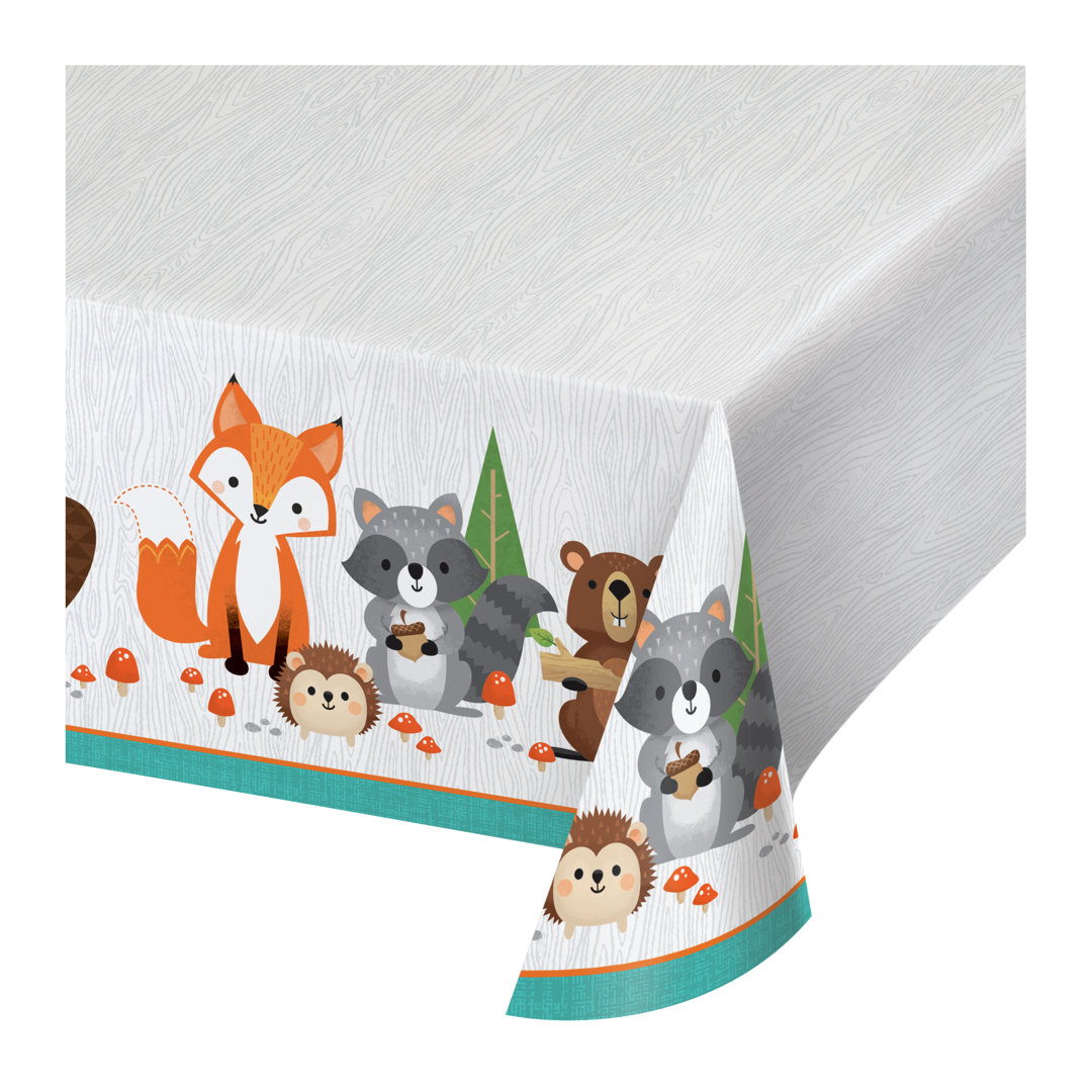 Wild One Woodland Plastic Tablecloth (Set of 3) The Party Aisle™