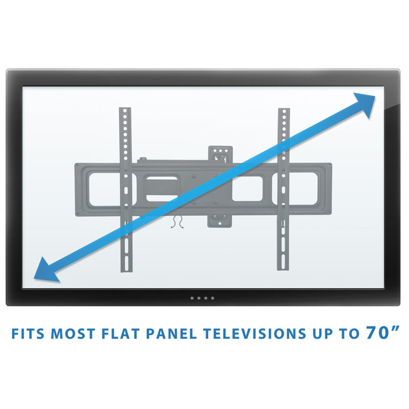 Mount-It! Articulating TV Wall Mount Arm Fits 37 - 70 in. TVs, 17 Extension from Wall | 77 Lbs. Cap.