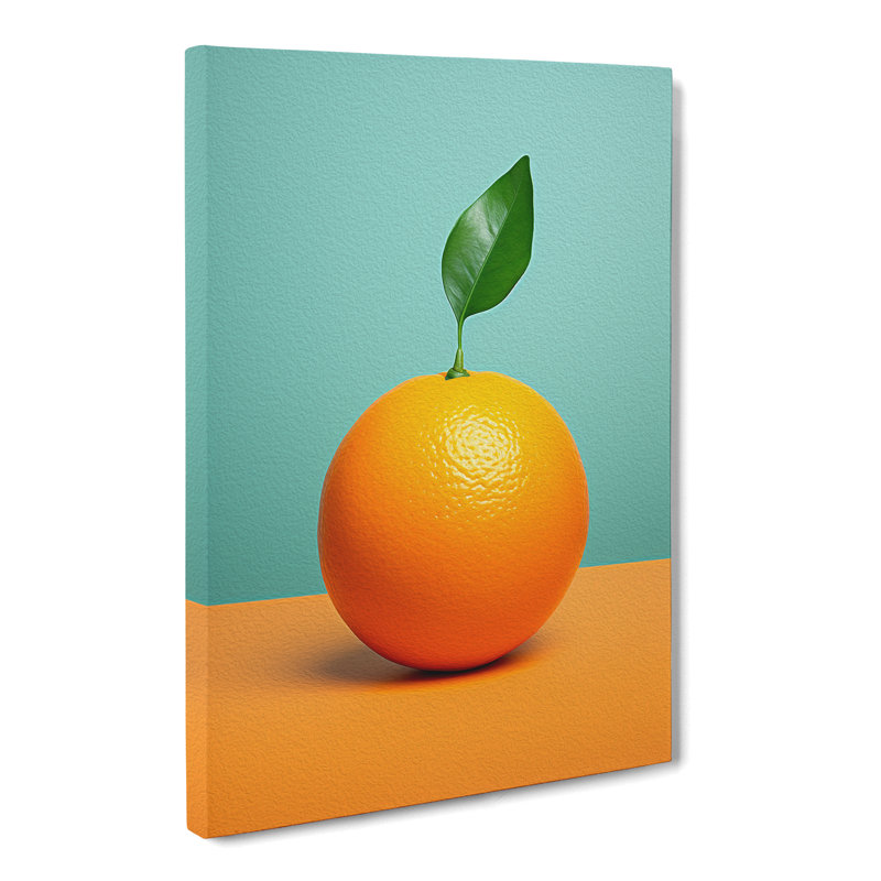 Orange Fruit Minimalism No.2 - Wrapped Canvas Print, 60cm H x 40cm W x 3cm D