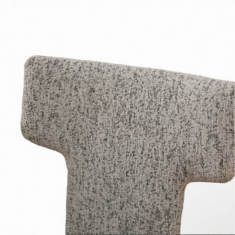 Chaise d'appoint à oreilles rembourrée l 22 po, Blanc/Noir