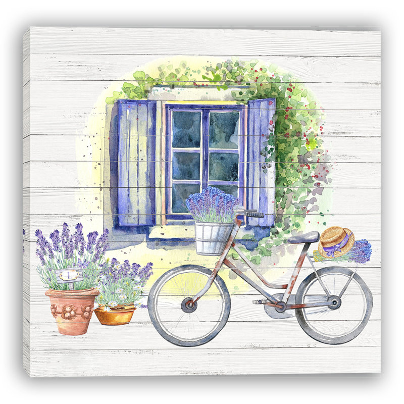 Provence Provence - bicyclette et lavande, art sur toile, H 30 po x l 30 po