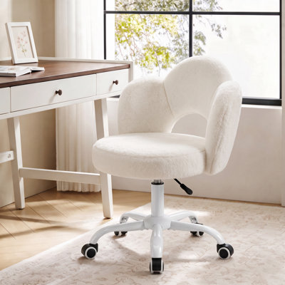 Chaise de meuble-lavabo moderne pivotante en tissu avec hauteur réglable et assemblage facile