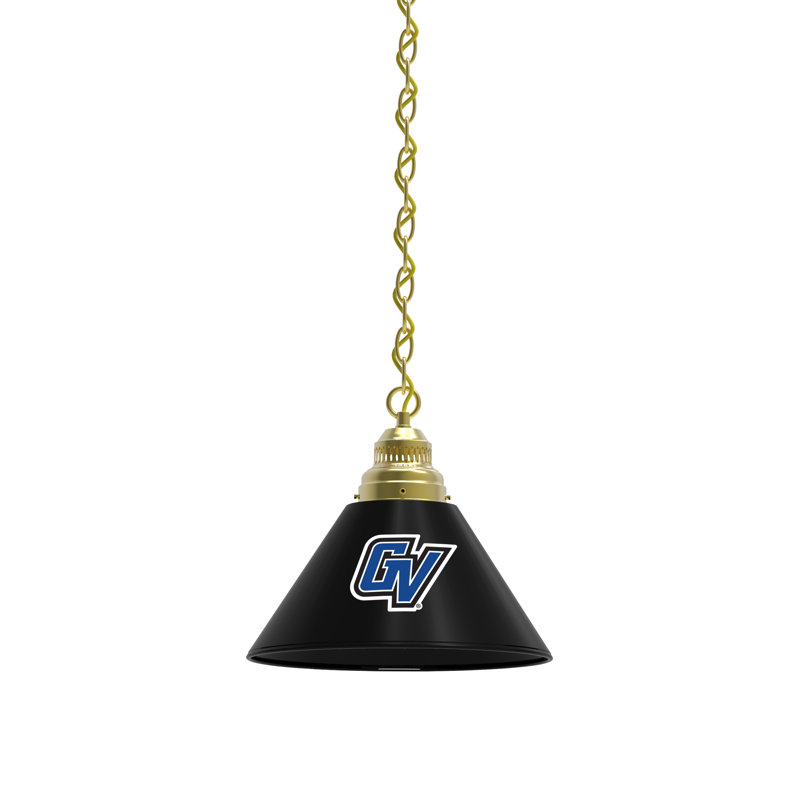 1 - Light Single Pendant, Brass, Grand Valley State Lakers