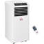 Climatiseur portable HOMcom 8000 BTU avec refroidissement, déshumidificateur, ventilation, télécommande, minuterie 24 heures, unité CA portable pour la chambre à coucher, le salon, le bureau personnel, blanc