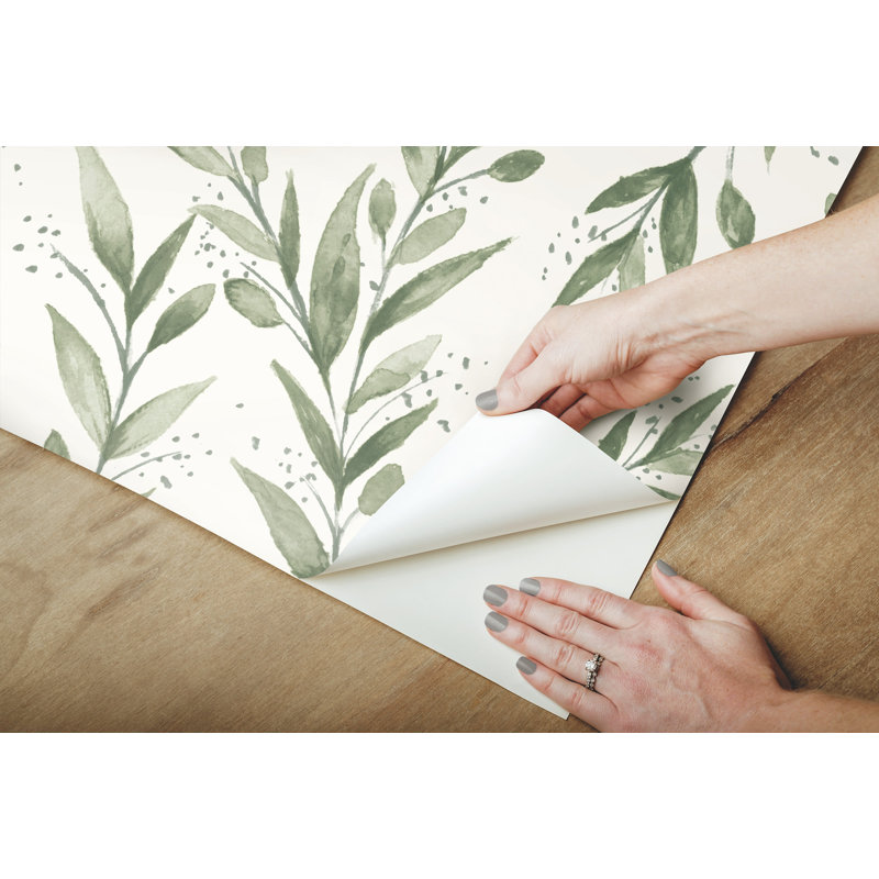 Papier peint adhésif Magnolia Home Branch, Vert