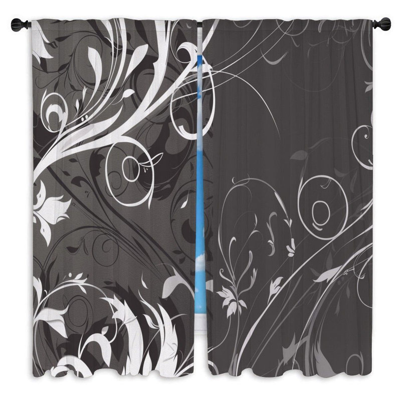 Paire de rideaux obscurcissant en polyester Kiyoto, L 20 po x L 82 po