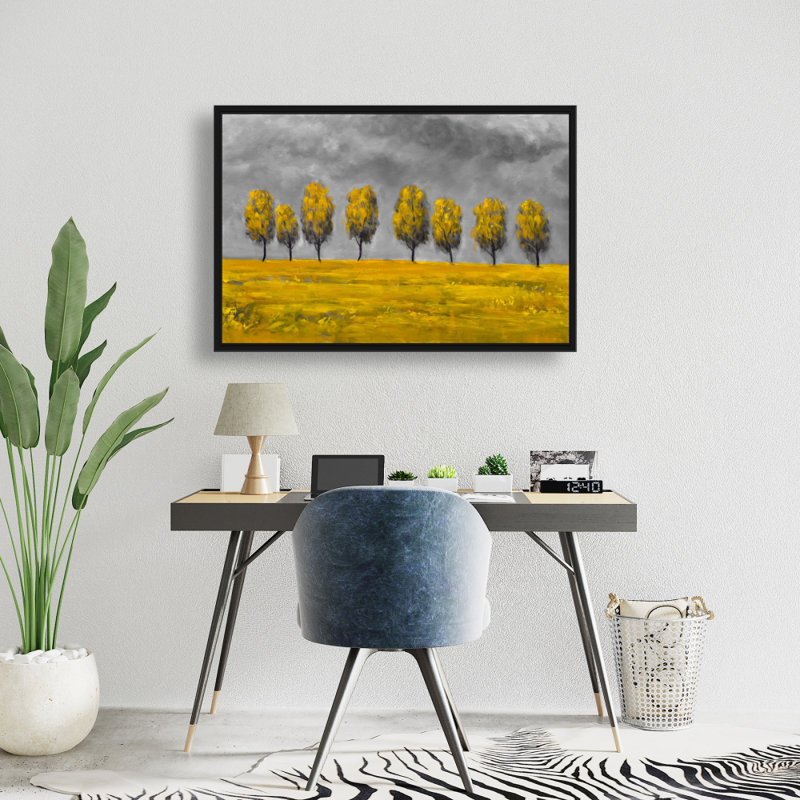 " Yellow Trees In A Field "