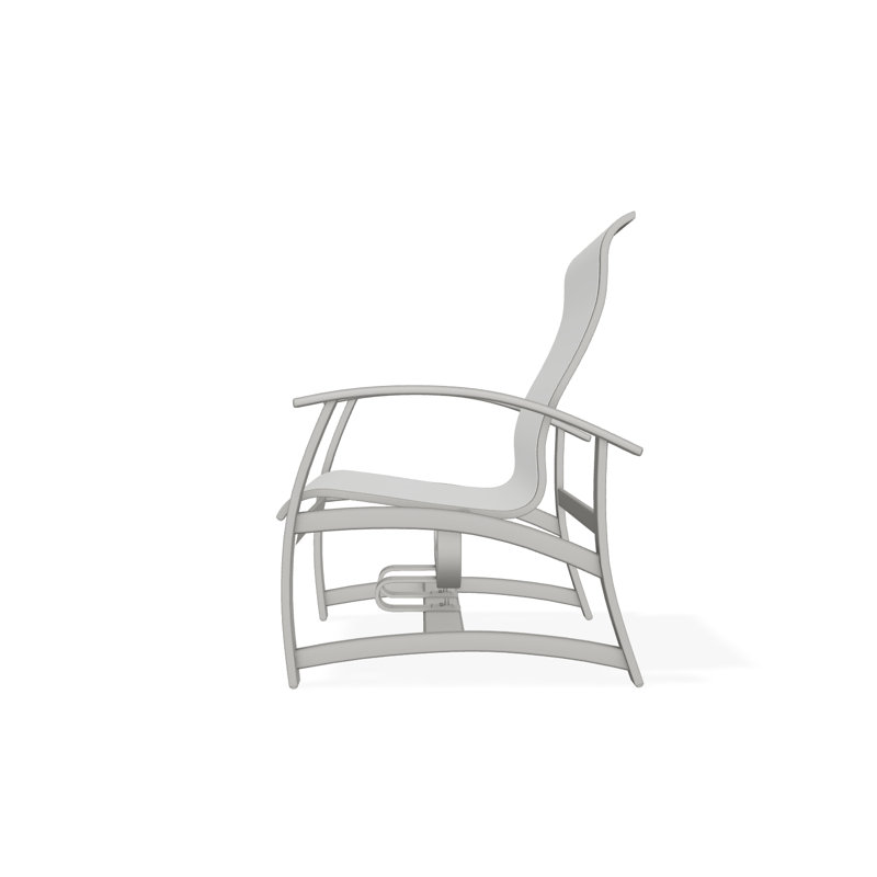 Belle Isle Outdoor Lounge Chair, Snow, White 6D Sunbrella®
