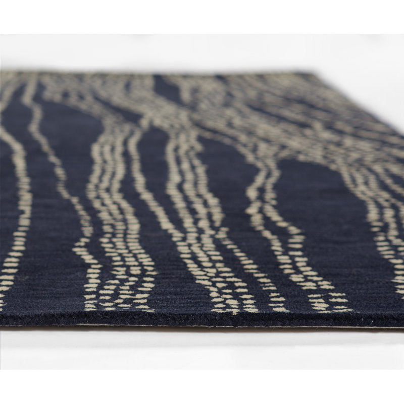 Adjoa Wool Abstract Indoor Rug, Rectangle 9' x 12'
