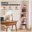 Étagère d'angle à 5 niveaux en forme de S, présentoir incurvé moderne autoportant, support de plante d'angle peu encombrant pour salon, chambre à coucher, salle de bain, bureau à domicile-134638602