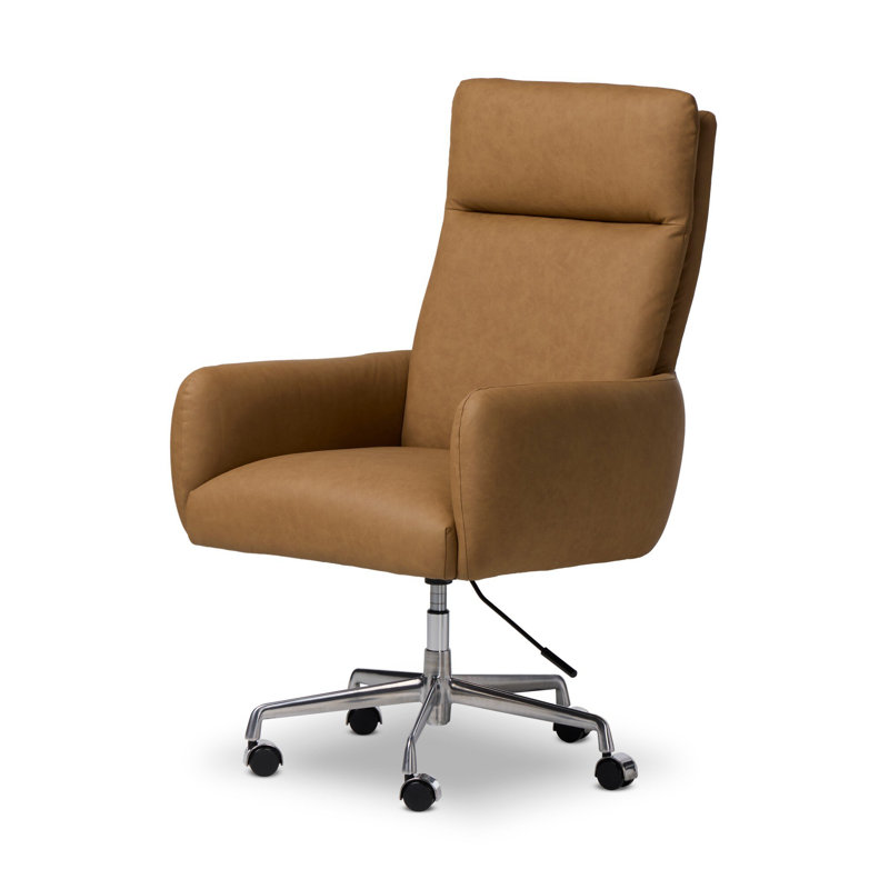 Wayland Leather Swivel Executive Chair, Maestro Camel