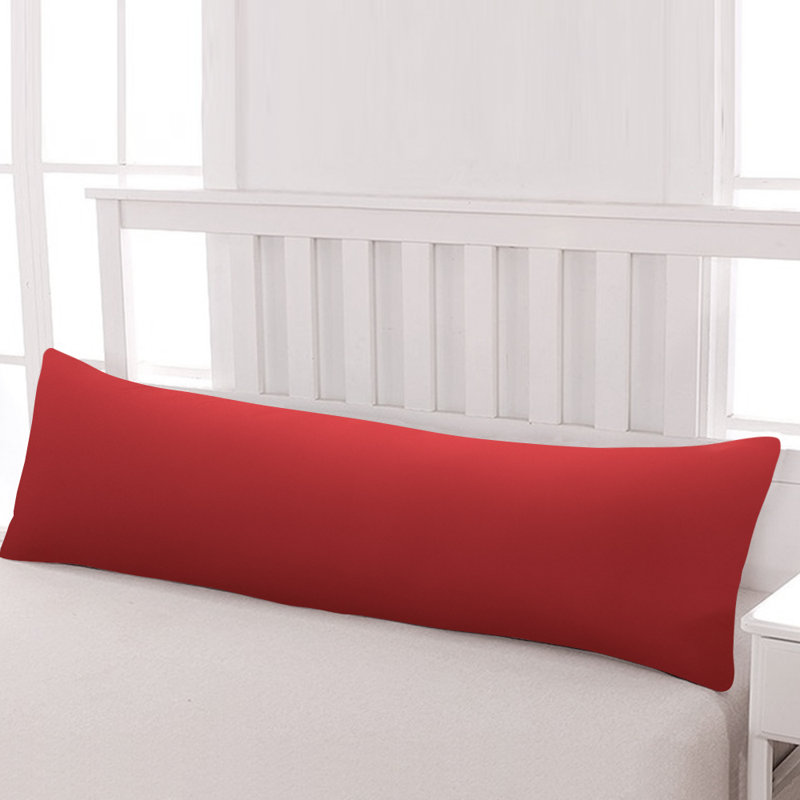Body Pillow Cover, 1800 Brushed Microfiber Body Pillowcase with Envelope Closure - 20x54 Inches - NTBAY, Wine Red , 1