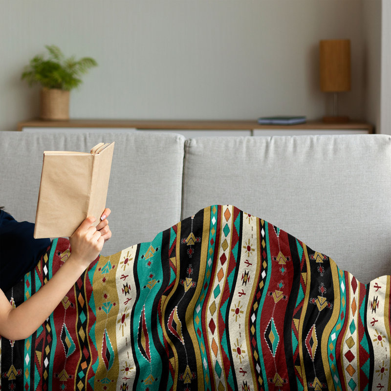Hand Woven Throw Blanket, 70" x 90"