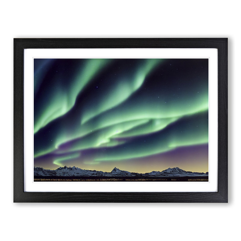 Spirited Northern Lights - Framed Print, Black Framed, 34cm H x 46cm W x 2cm D