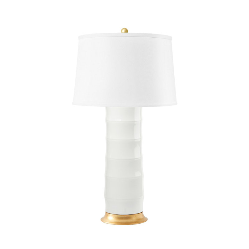 Saigon Table Lamp, White/Gold