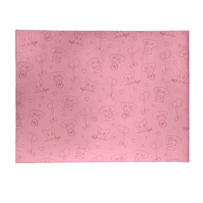 Tapis zone rose fait main